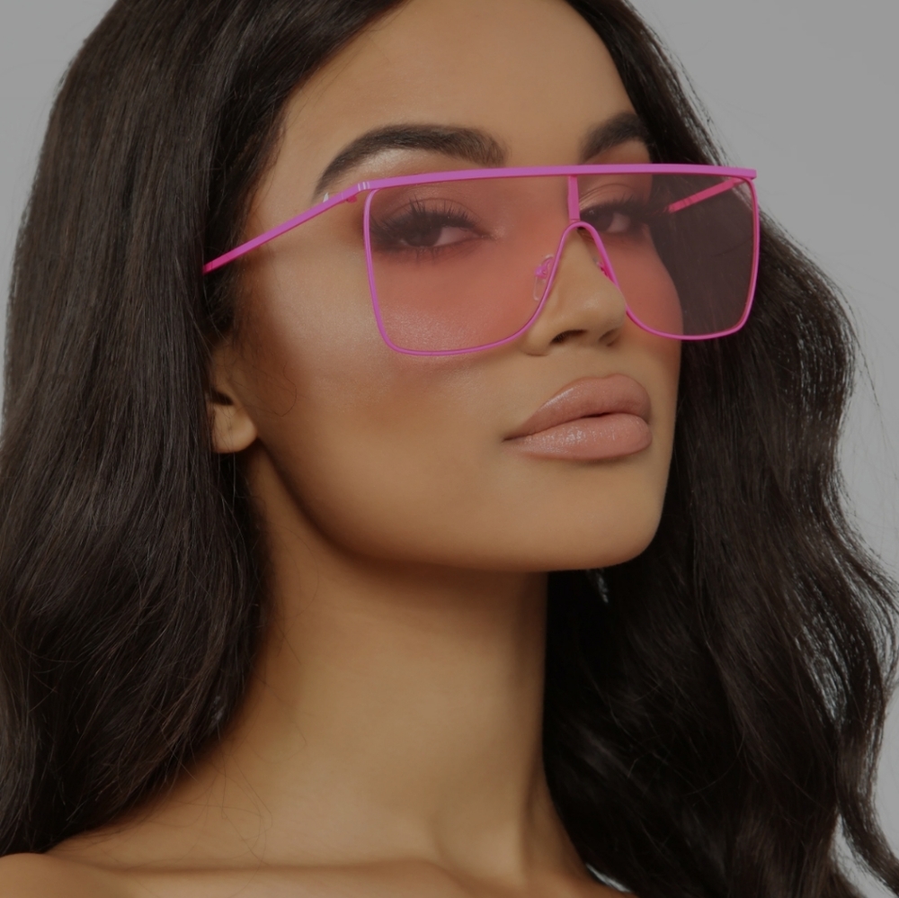 Neon Pink Sunglasses EUC